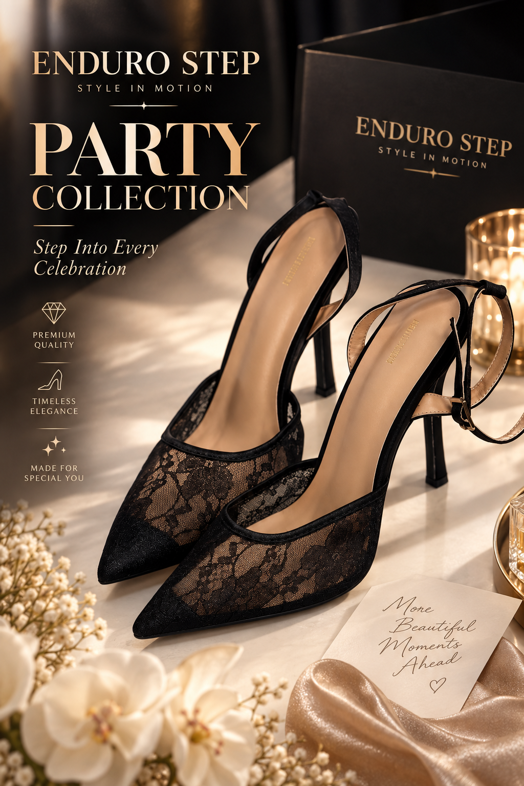 Enduro Step Party Collection Elegant Heels
